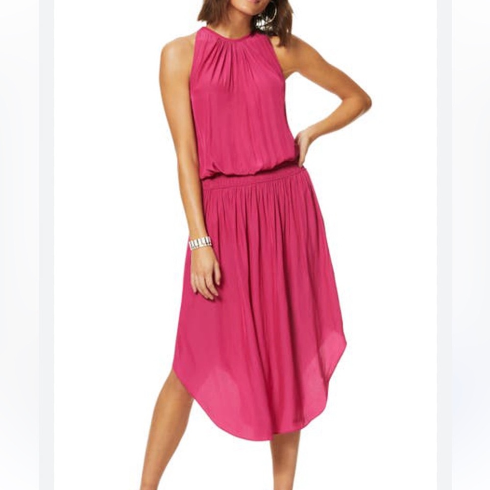 Ramy Brook Audrey Midi Dress Fuchsia NWT
